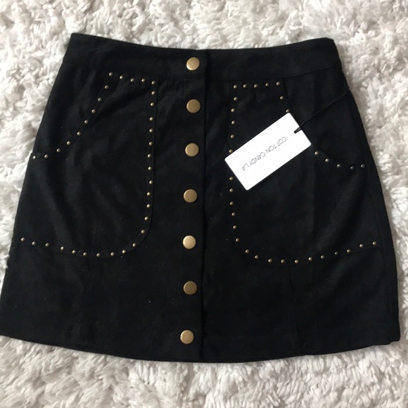 Two black suede Cotton Candy L.A. skirts - Picture 2 of 2
